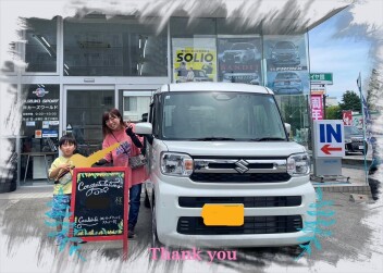 M様　新車スぺーシアご納車おめでとうございます